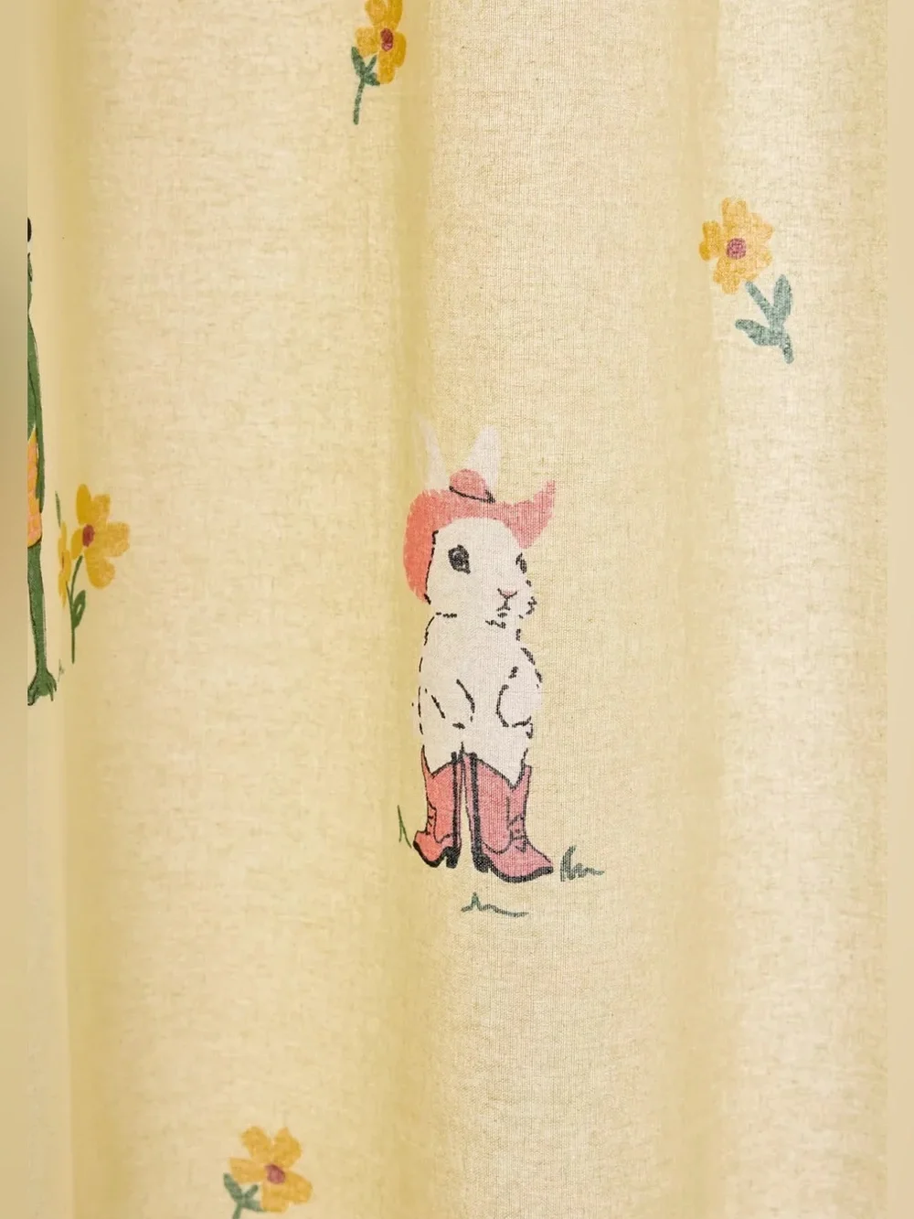 Urban Outfitters Party Animals Shower Curtain in Yellow NEW 72”x72”